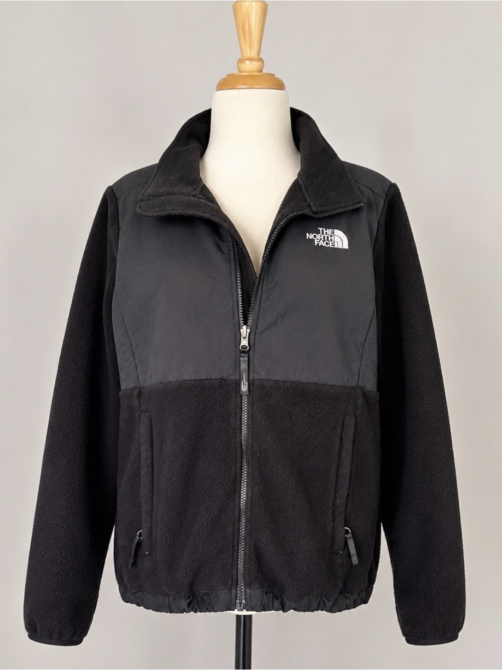 The North Face Kids Denali Full Zip Fleece Jacket Black Size Large L 14/16